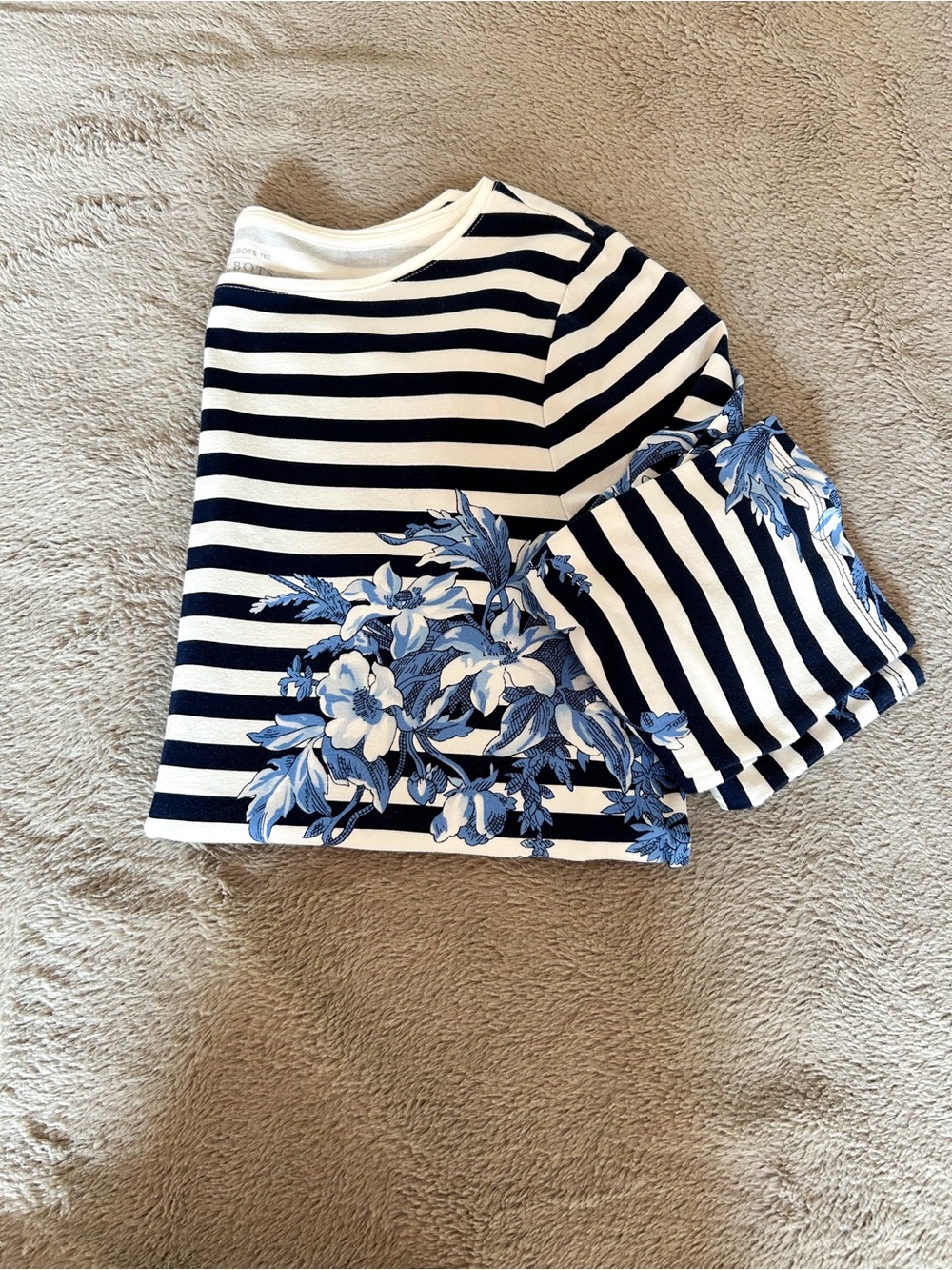 Talbots Blue Floral Top - Picture 2 of 3